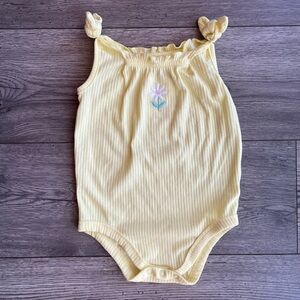 Garanimals Baby Toddler Girl Romper Ribbed Spaghetti Strap Flower Daisy Stretchy